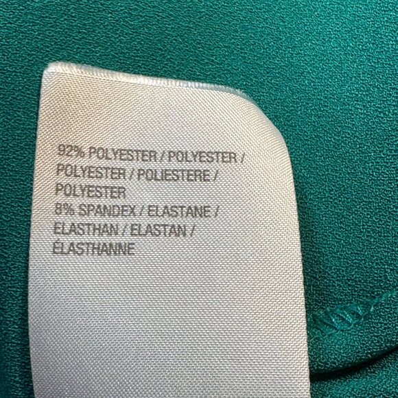 Susan Graver Stretch Woven Button Front Long Sleeve Teal Shirt Size 20 - Picture 6 of 11